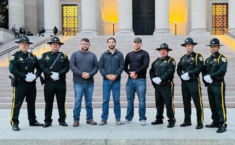 Members of the Nassau County Sheriff’s Office Honor Guard participate in the 45th Annual National Peace Officers’ Memorial Service May 15, standing in remembrance of the heroes who made the ultimate sacrifice in the line of duty.
