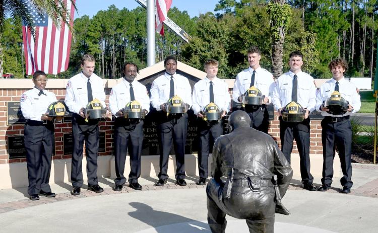 The Nassau County Sheriff’s Office and Nassau County Fire Rescue gather with community members Sept. 11 to commemorate the 25th anniversary of the Sept. 11, 2001 terrorist attacks, paying tribute to those who lost their lives that day.