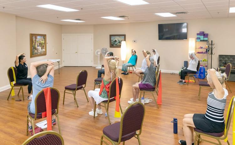 The Jacksonville Dance Theatre and the Amelia Island Dance Festival brought chair dancing to senior citizens. Photo courtesy of the Nassau County Council on Aging